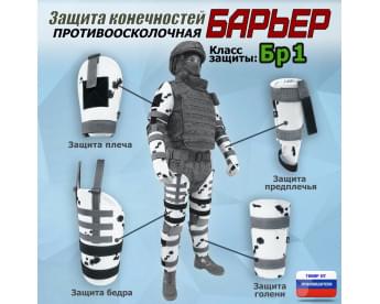 Комплект противоосколочной защиты "Барьер". Класс защиты Бр 1. Цвет: клякса.