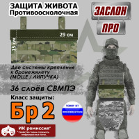 Защита живота противоосколочная "Заслон ПРО". Класс защиты Бр 2. Цвет: мультикам.