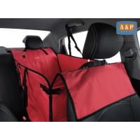 Автогамак Happy Dog Premium (Хэппи Дог Премиум). На 1/3 заднего сиденья. Цвет: красный с черной окантовкой.