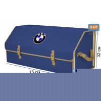 Органайзер-саквояж "Союз" в багажник BMW (БМВ), размер XXL. Цвет: синий с бежевой окантовкой.
